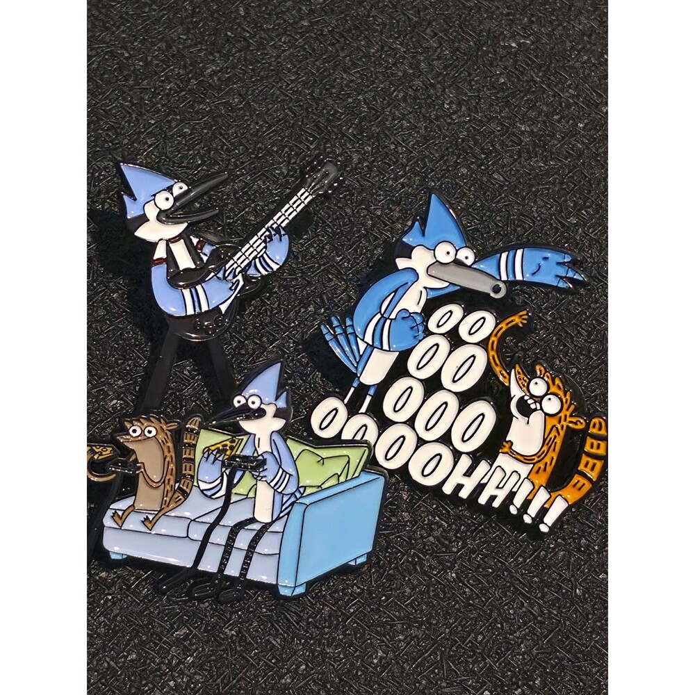 Mordecai & Rigby Enamel Pin Set of 3